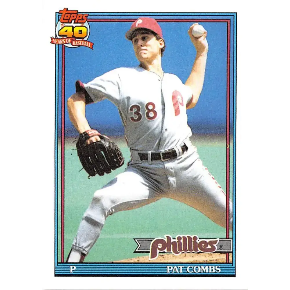 1991 Topps #571 Pat Combs NM-MT Philadelphia Phillies Baseball Card - Baseball Card Single