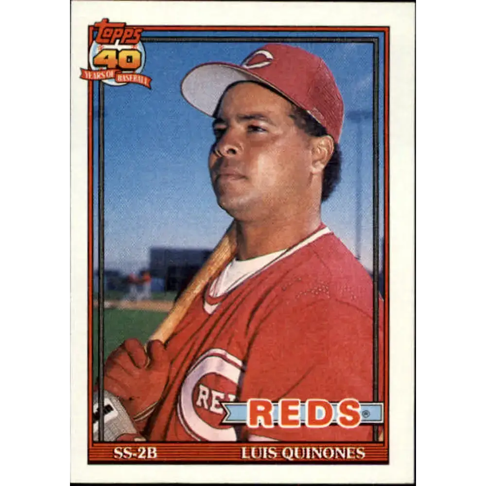 1991 Topps #581 Luis Quinones NM-MT Cincinnati Reds Baseball Card - Baseball Card Single