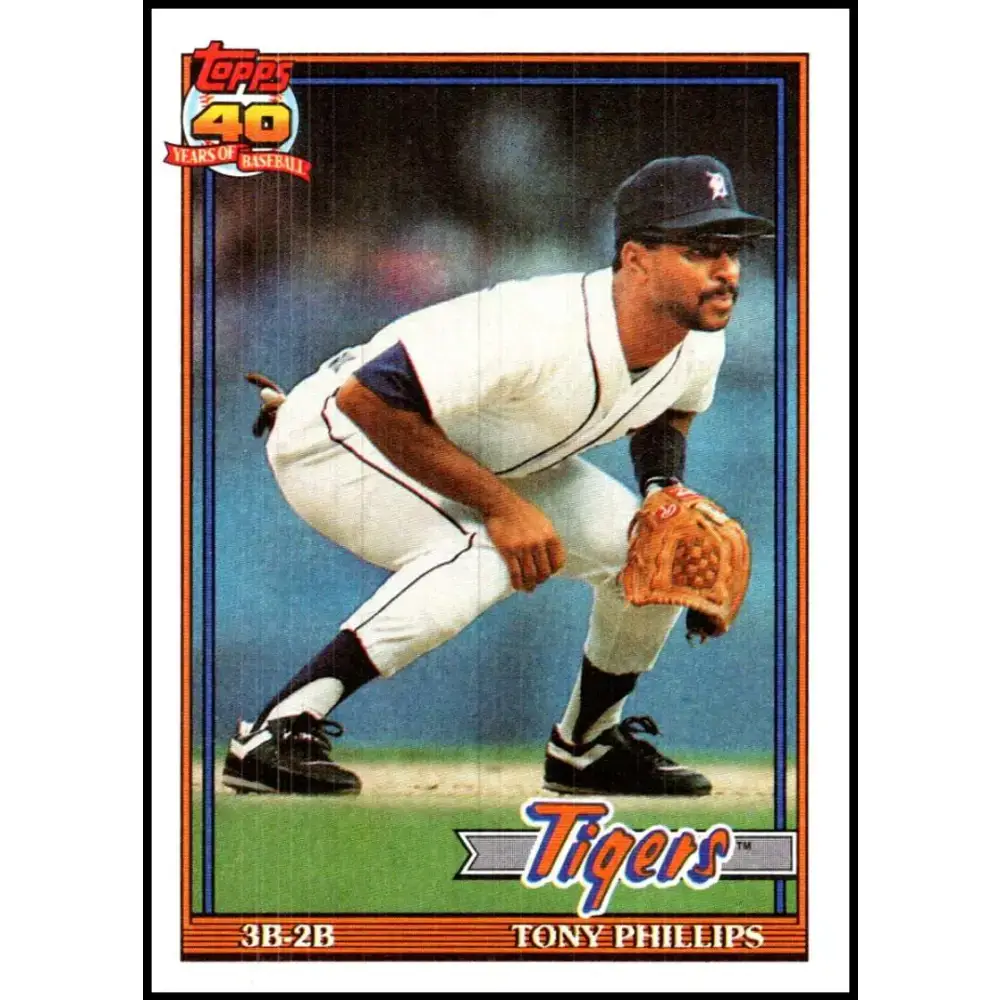 1991 Topps #583 Tony Phillips NM-MT Detroit Tigers Baseball Card - Baseball Card Single