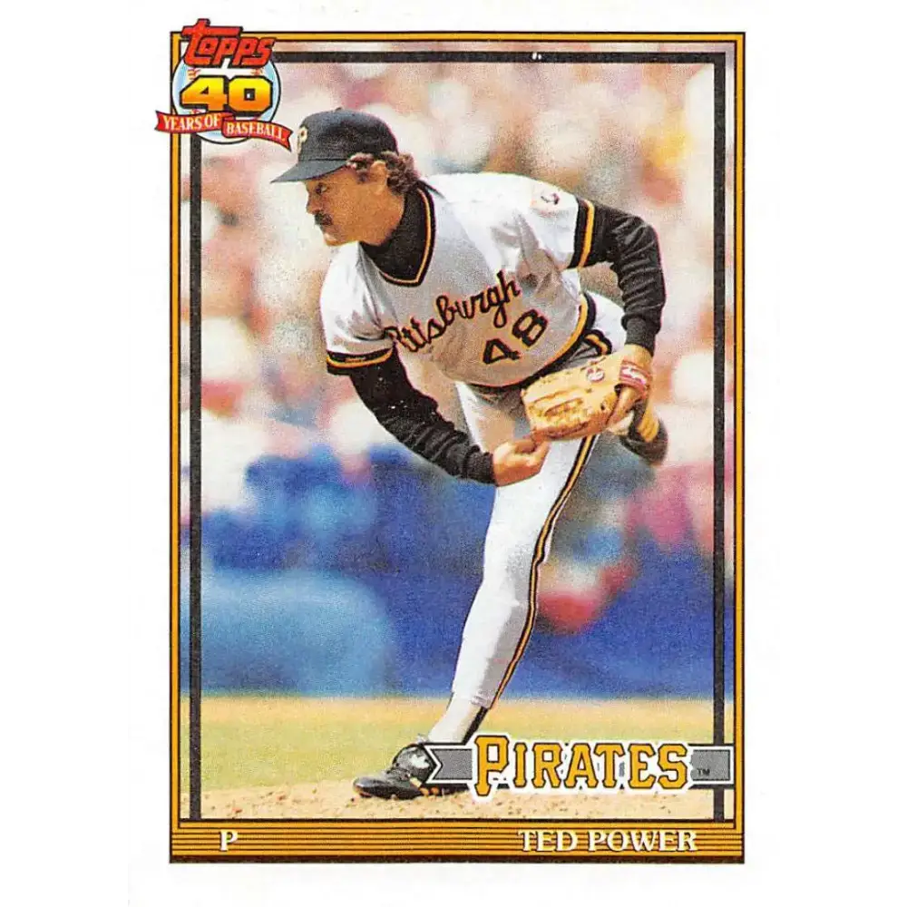 1991 Topps #621 Ted Power NM-MT Pittsburgh Pirates Baseball Card - Baseball Card Single