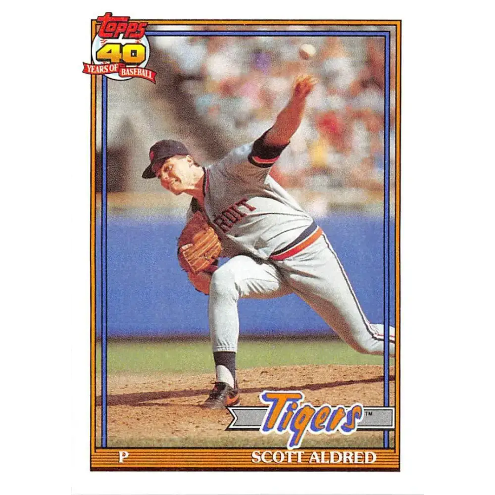 1991 Topps #658 Scott Aldred NM-MT Detroit Tigers Baseball Card - Baseball Card Single
