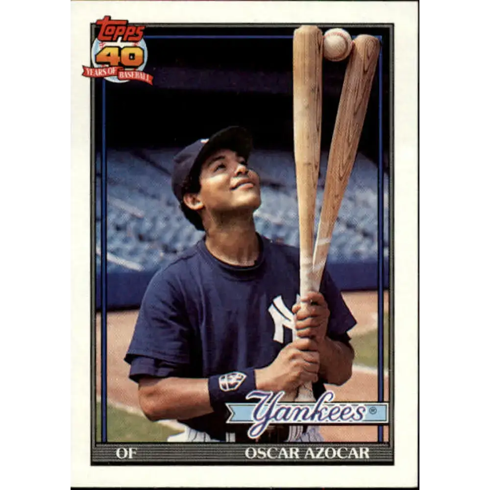 1991 Topps #659 Oscar Azocar NM-MT New York Yankees Baseball Card - Baseball Card Single