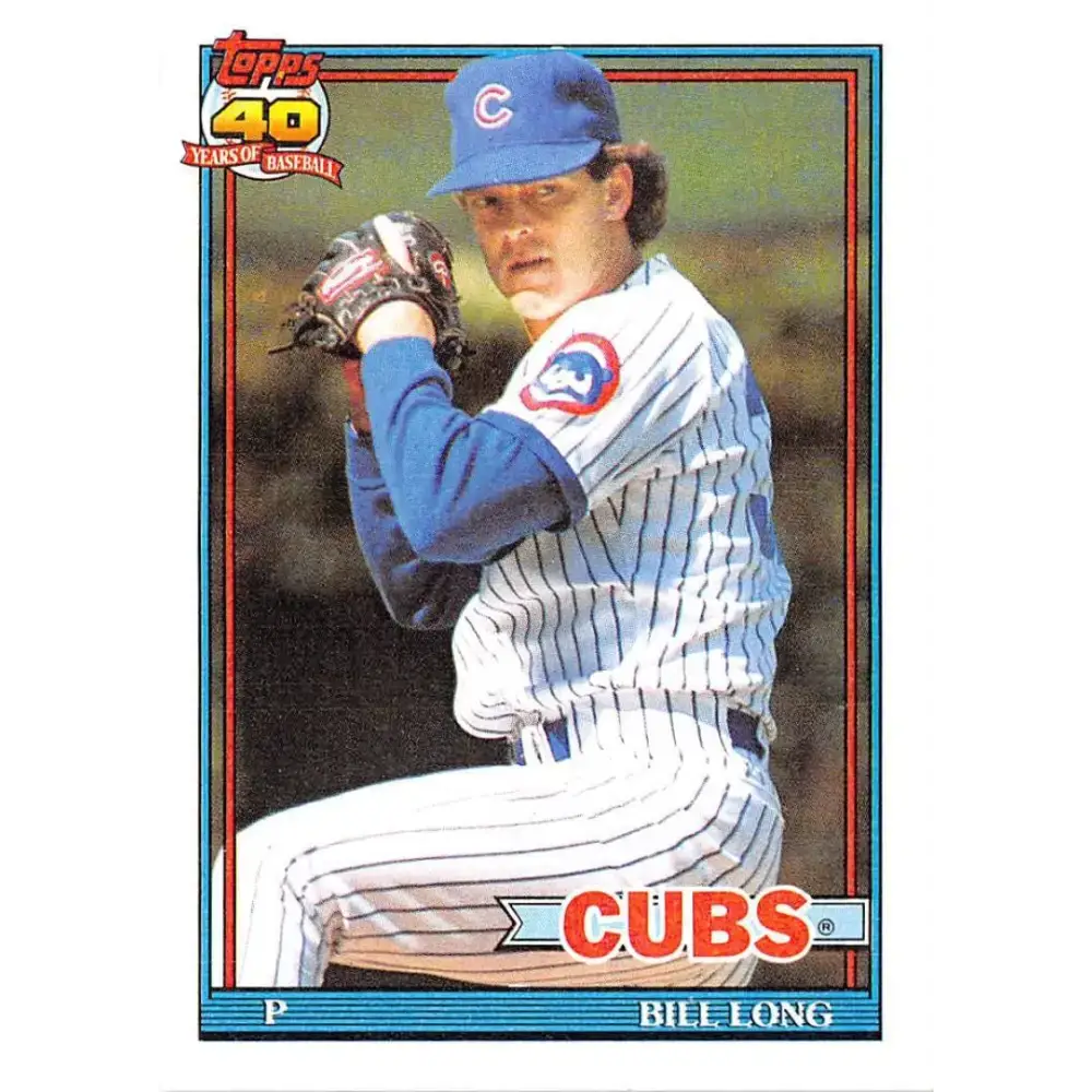 1991 Topps #668 Bill Long NM-MT Chicago Cubs Baseball Card - Baseball Card Single
