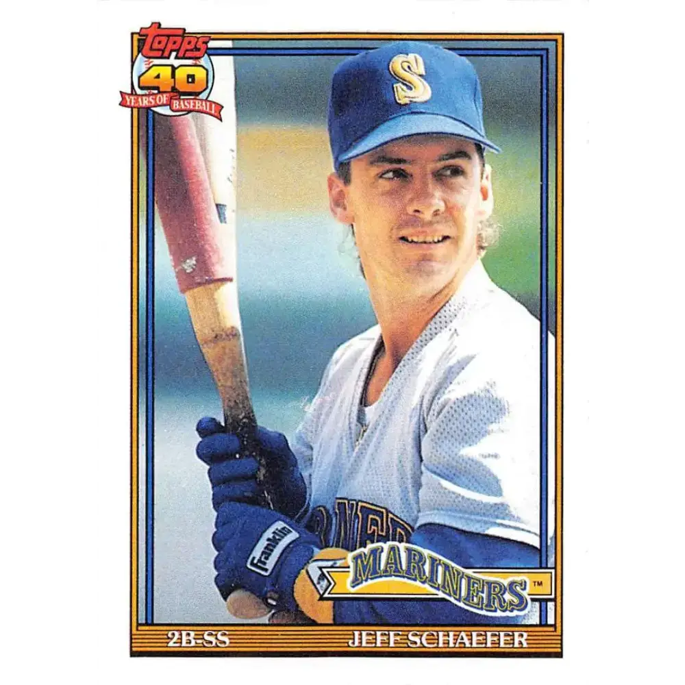 1991 Topps #681 Jeff Schaefer NM-MT Seattle Mariners Baseball Card - Baseball Card Single