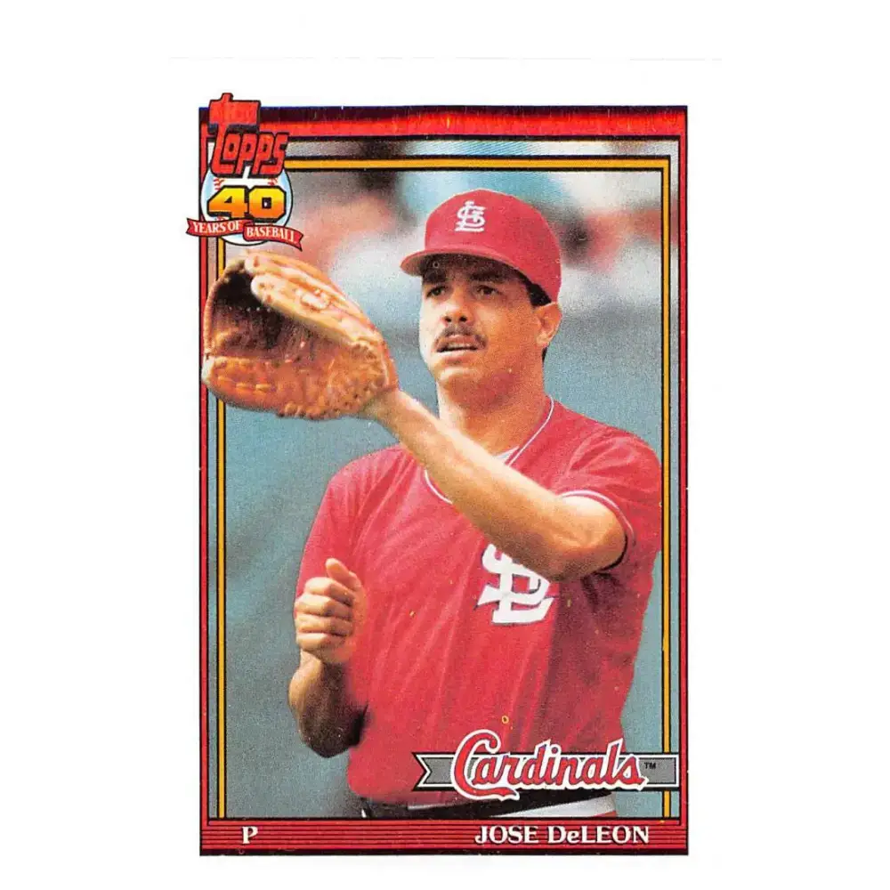 1991 Topps #711 Jose DeLeon NM-MT St. Louis Cardinals Baseball Card - Baseball Card Single