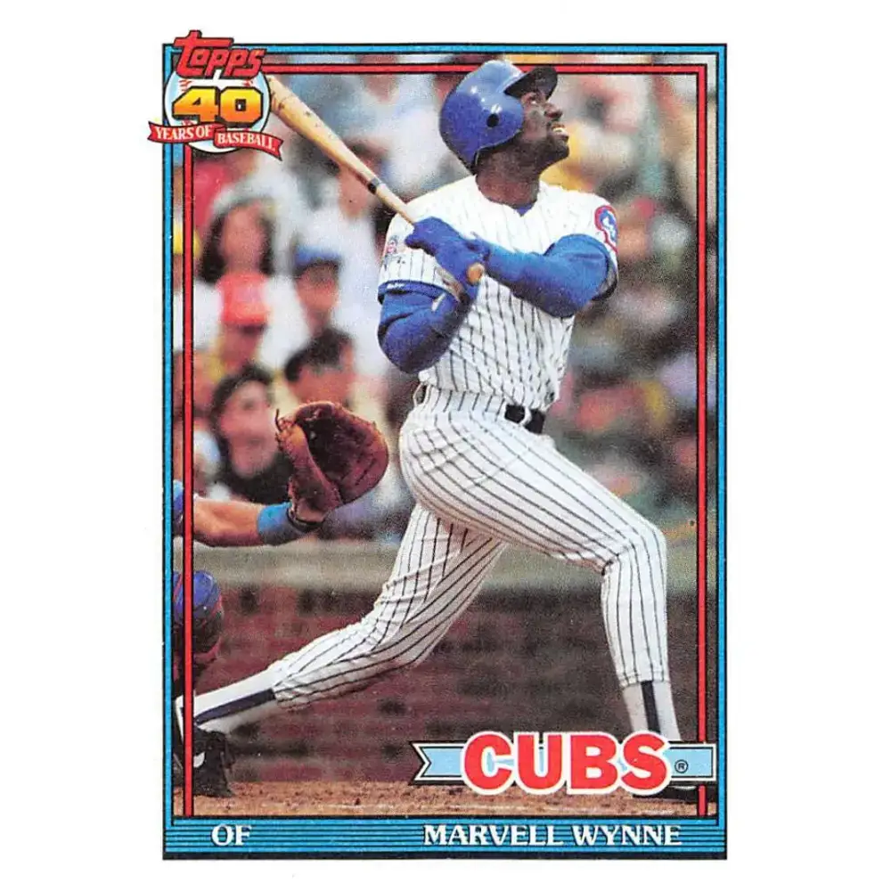 1991 Topps #714 Marvell Wynne NM-MT Chicago Cubs Baseball Card - Baseball Card Single