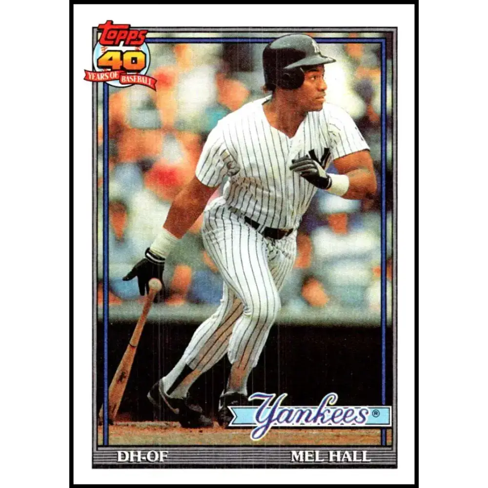 1991 Topps #738 Mel Hall NM-MT New York Yankees Baseball Card - Baseball Card Single