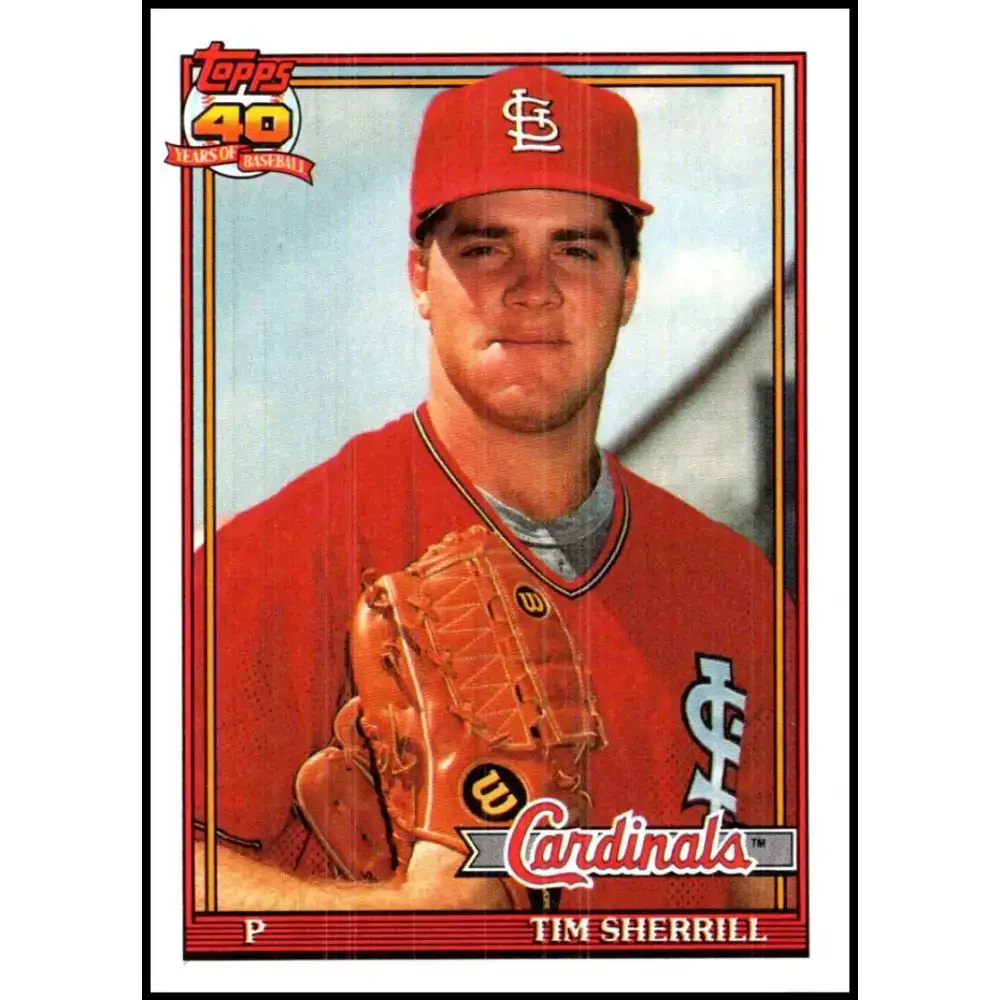 1991 Topps #769 Tim Sherrill NM-MT St. Louis Cardinals Baseball Card - Baseball Card Single