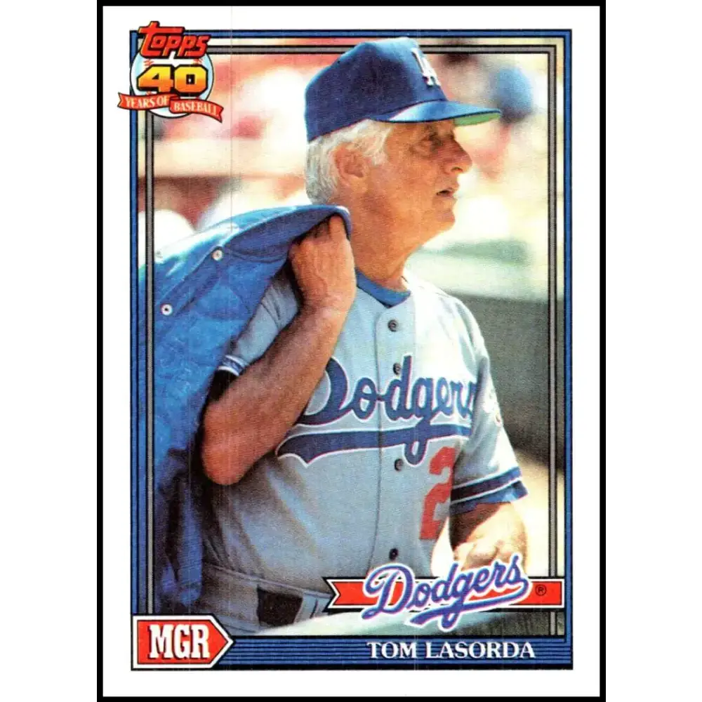 1991 Topps #789 Tommy Lasorda NM-MT Los Angeles Dodgers Baseball Card - Baseball Card Single