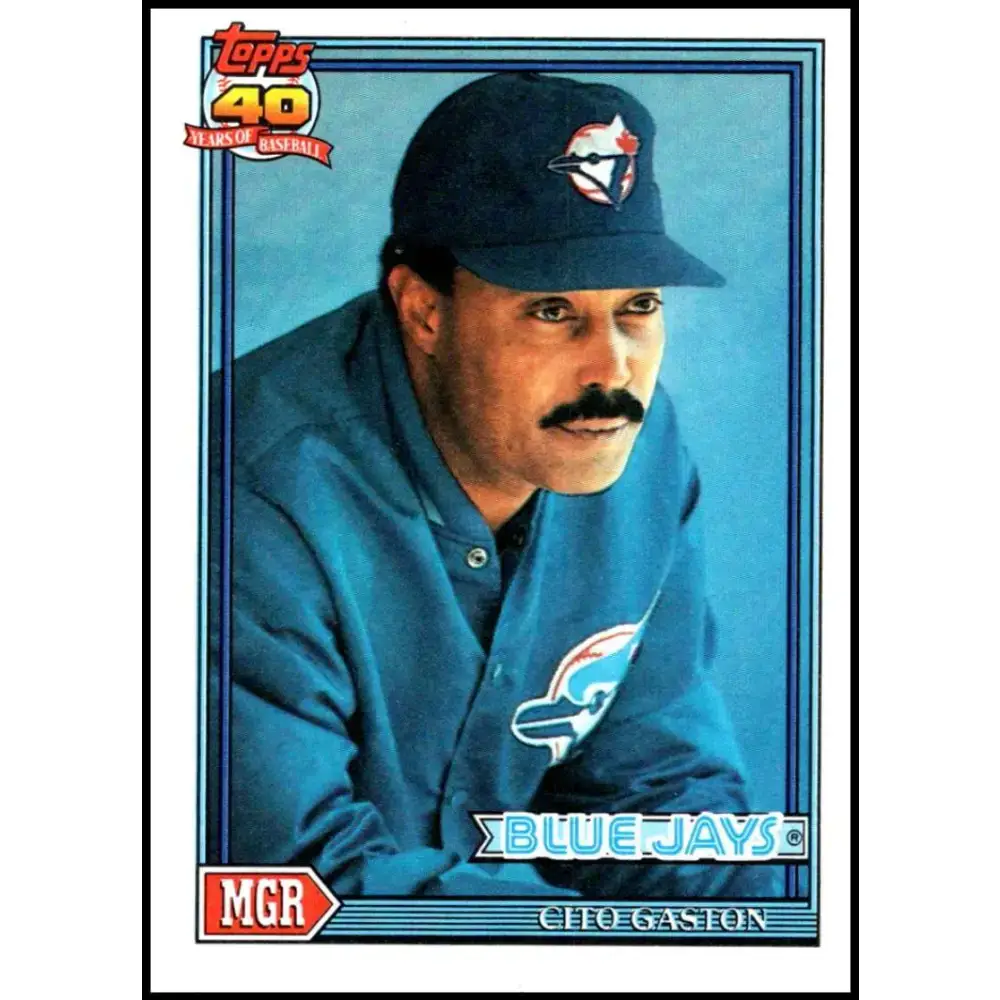 1991 Topps #81 Cito Gaston NM-MT Toronto Blue Jays Baseball Card - Baseball Card Single