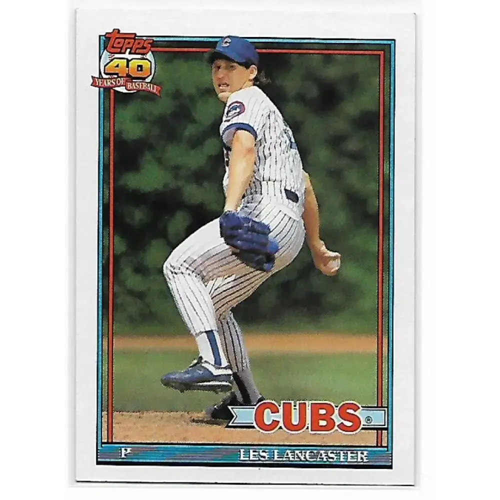 1991 Topps #86 Les Lancaster NM-MT Chicago Cubs Baseball Card - Baseball Card Single