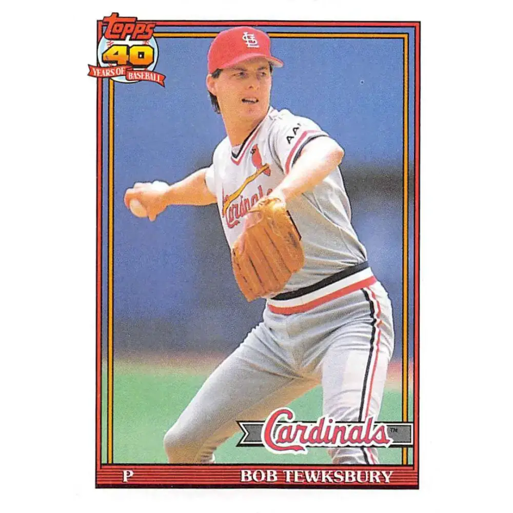 1991 Topps #88 Bob Tewksbury NM-MT St. Louis Cardinals Baseball Card - Baseball Card Single