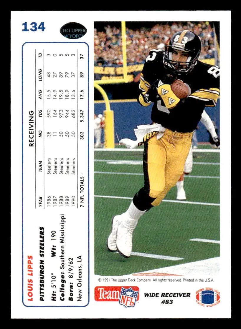 1991 Upper Deck #134c Louis Lipps - Football Card Single