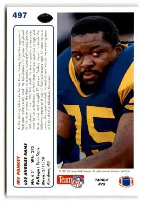1991 Upper Deck #497b Irv Pankey - Football Card Single