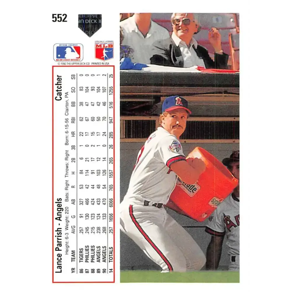 1991 Upper Deck #552 Lance Parrish NM-MT California Angels Baseball Card - Baseball Card Single