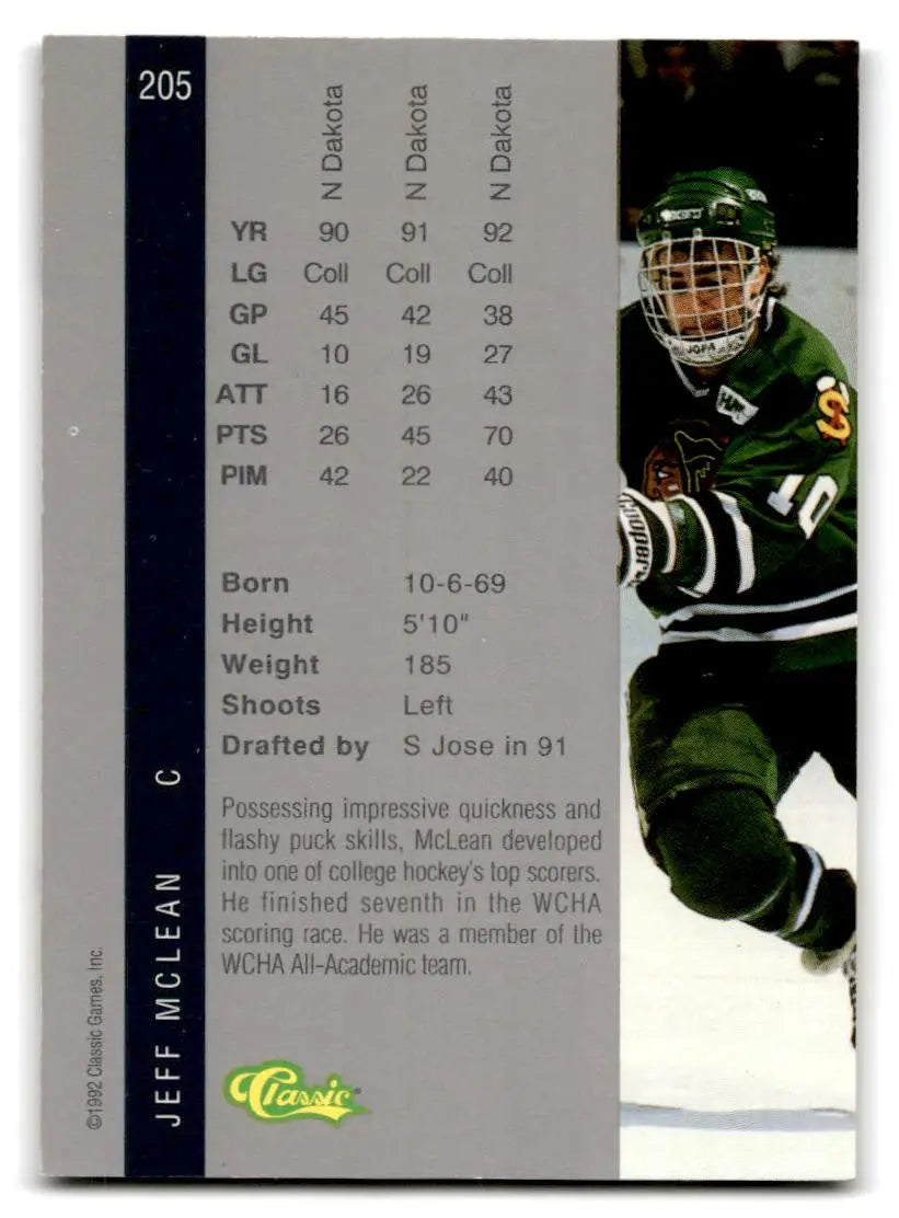 1992 Classic Four Sport #205 Jeff McLean - Baseball Card Single