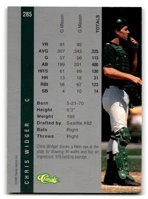 1992 Classic Four Sport #285 Chris Widger - Baseball Card Single