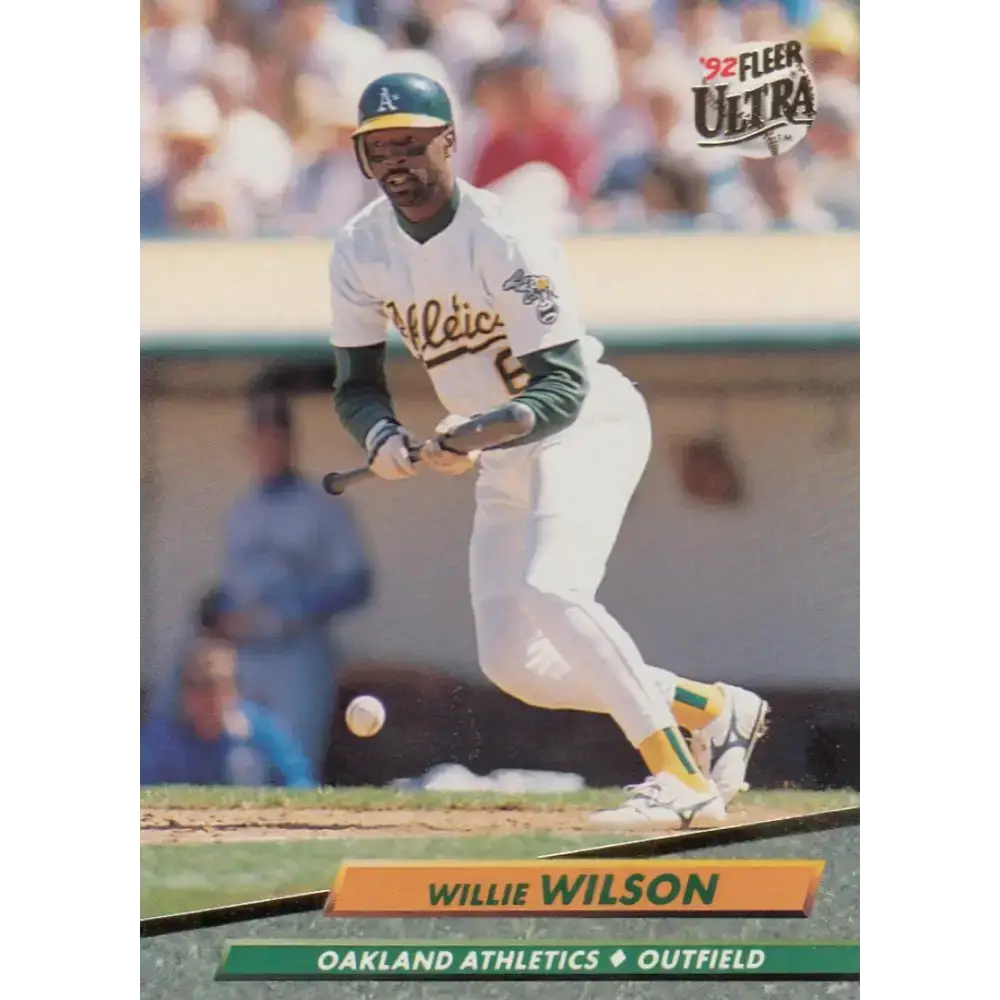 1992 Fleer Ultra #429 Willie Wilson NM-MT Oakland Athletics Baseball Card - Baseball Card Single