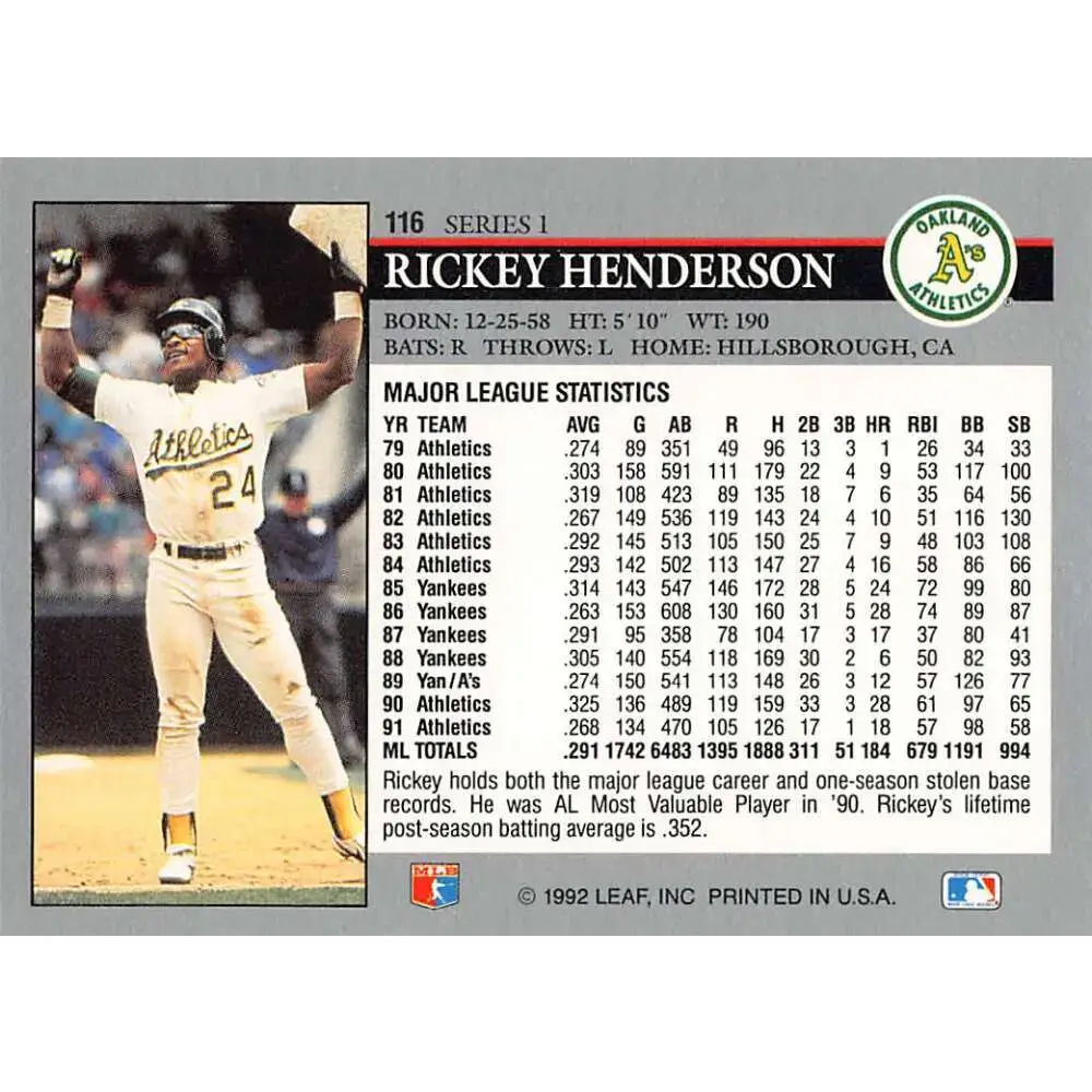 1992 Leaf #118 Junior Felix NM-MT California Angels Baseball Card - Baseball Card Single