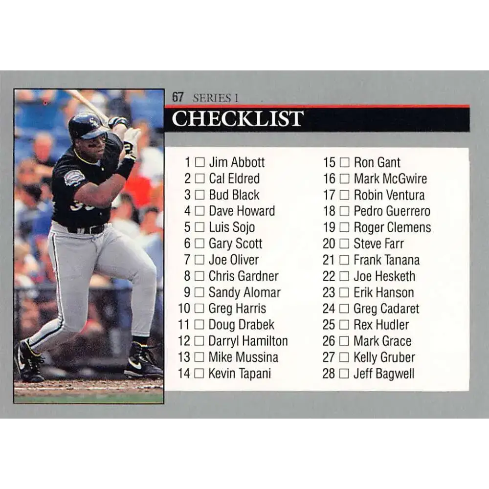 1992 Leaf #67 Frank Thomas CL NM-MT Chicago White Sox Baseball Card - Baseball Card Single