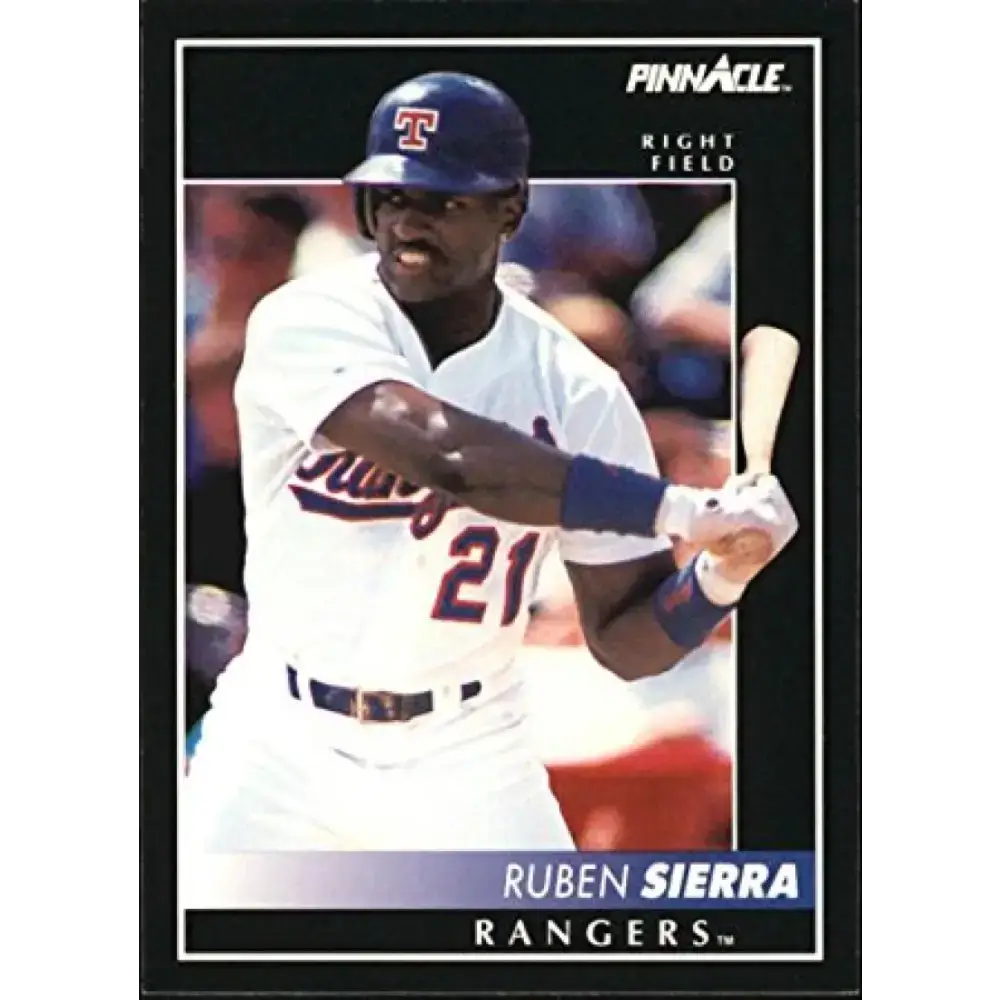 1992 Pinnacle #14 Ruben Sierra EX Texas Rangers Baseball Card - Baseball Card Single