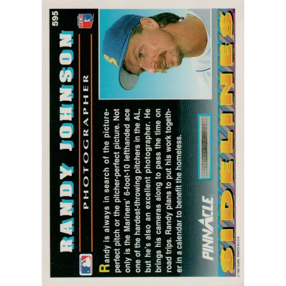 1992 Pinnacle #595 Randy Johnson EX Seattle Mariners Baseball Card - Baseball Card Single