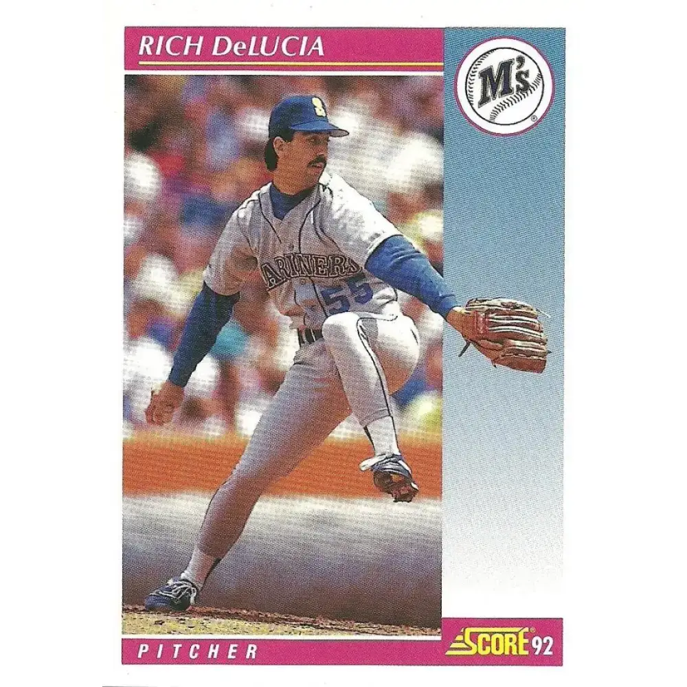 1992 Score #135 Rich DeLucia NM-MT Seattle Mariners Baseball Card - Baseball Card Single