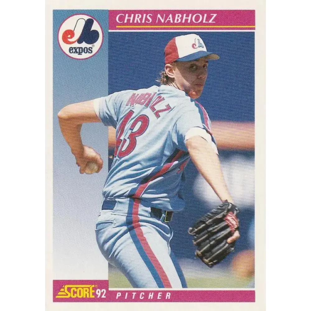 1992 Score #140 Chris Nabholz NM-MT Montreal Expos Baseball Card - Baseball Card Single