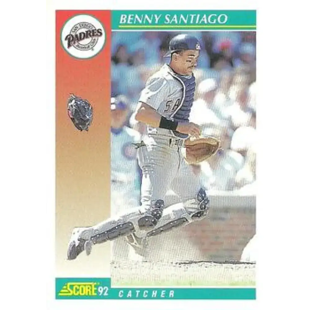 1992 Score #245 Benito Santiago NM-MT San Diego Padres Baseball Card - Baseball Card Single