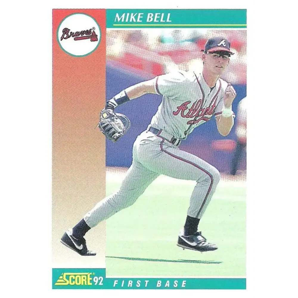 1992 Score #249 Mike Bell NM-MT Atlanta Braves Baseball Card - Baseball Card Single