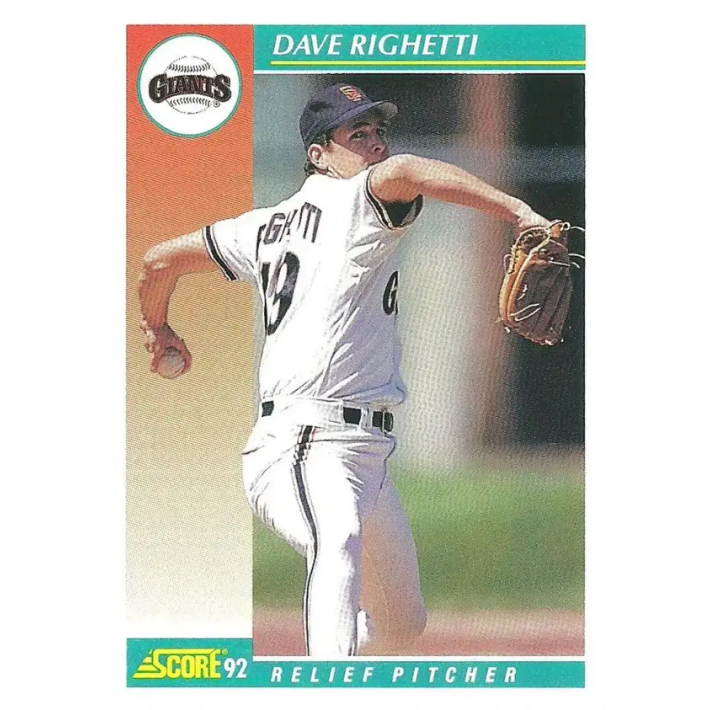 1992 Score #260 Dave Righetti NM-MT San Francisco Giants Baseball Card - Baseball Card Single