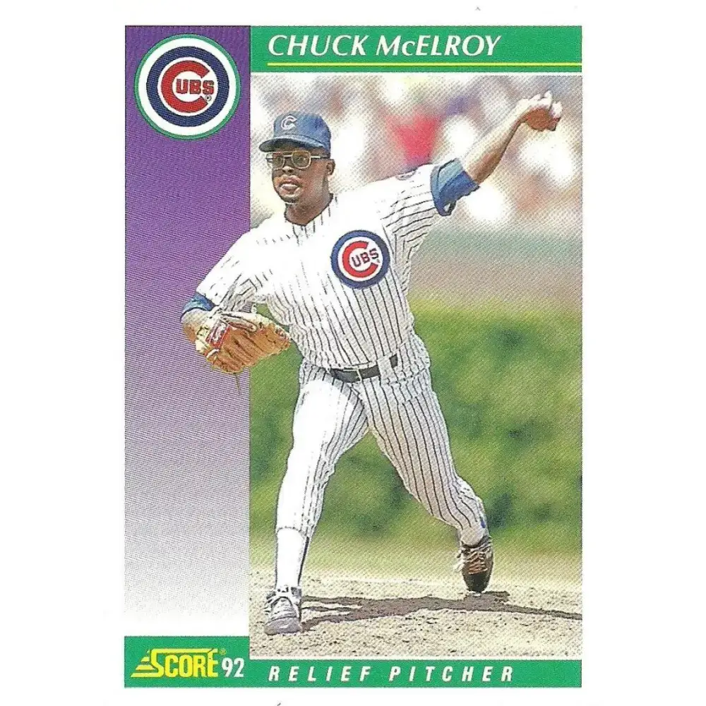 1992 Score #366 Chuck McElroy NM-MT Chicago Cubs Baseball Card - Baseball Card Single