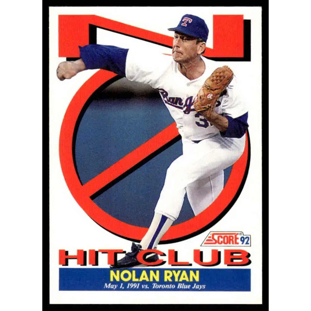 1992 Score #425 Nolan Ryan EX/NM Texas Rangers Baseball Card