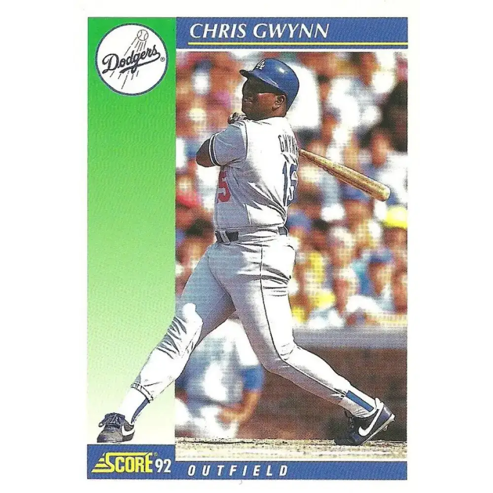 1992 Score #449 Chris Gwynn NM-MT Los Angeles Dodgers Baseball Card - Baseball Card Single