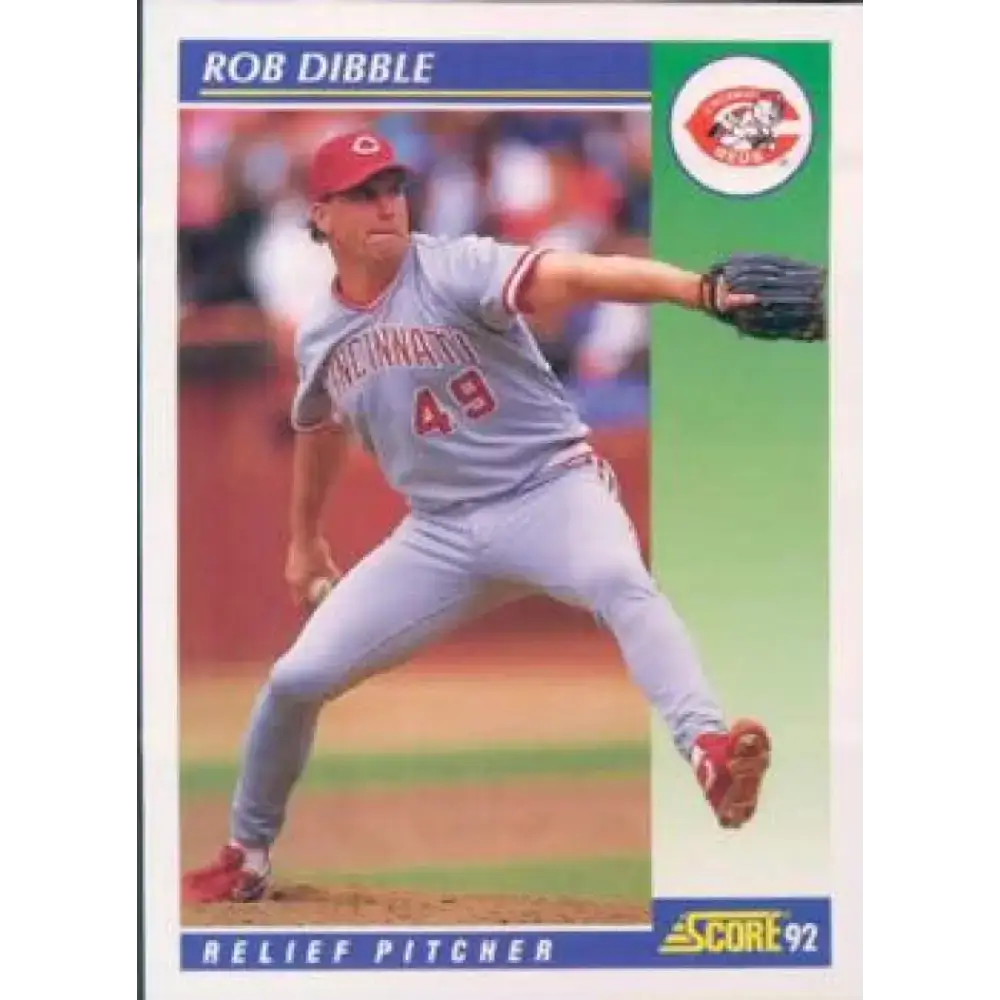 1992 Score #455 Rob Dibble NM-MT Cincinnati Reds Baseball Card - Baseball Card Single