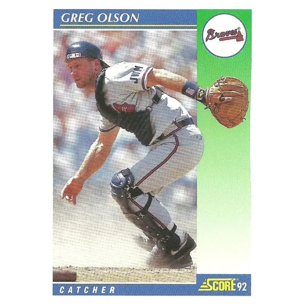 1992 Score #474 Greg Olson NM-MT Atlanta Braves Baseball Card - Baseball Card Single