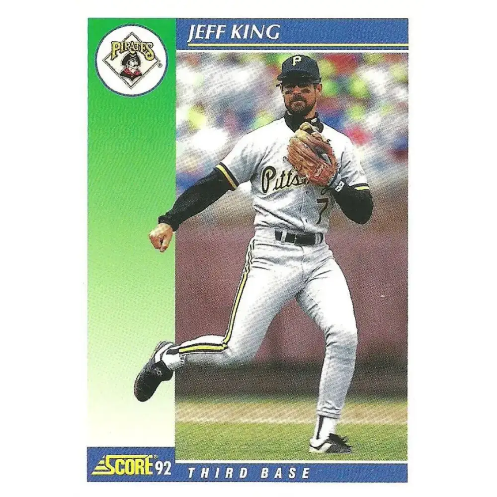 1992 Score #511 Jeff King NM-MT Pittsburgh Pirates Baseball Card - Baseball Card Single