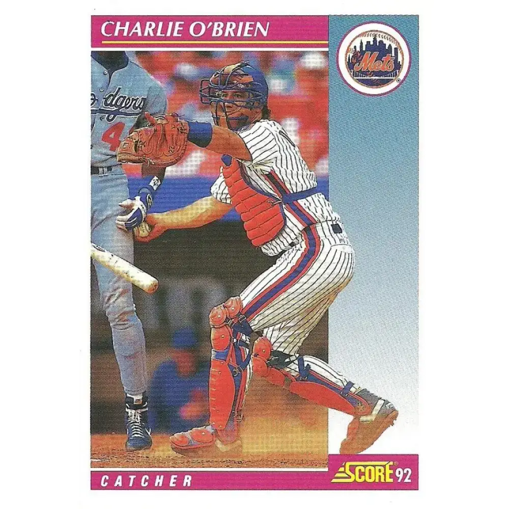 1992 Score #621 Charlie O’Brien NM-MT New York Mets Baseball Card - Baseball Card Single