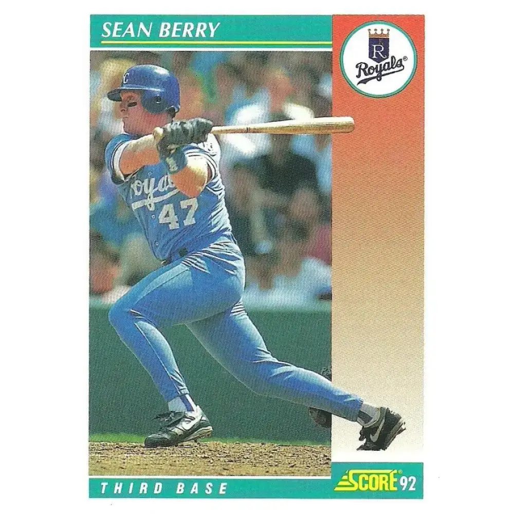 1992 Score #678 Sean Berry NM-MT Kansas City Royals Baseball Card - Baseball Card Single
