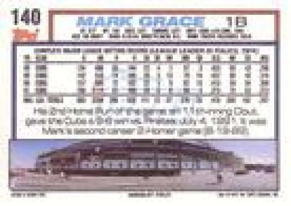 1992 Topps Micro #140 Mark Grace NM-MT Chicago Cubs Baseball Card - Baseball Card Single