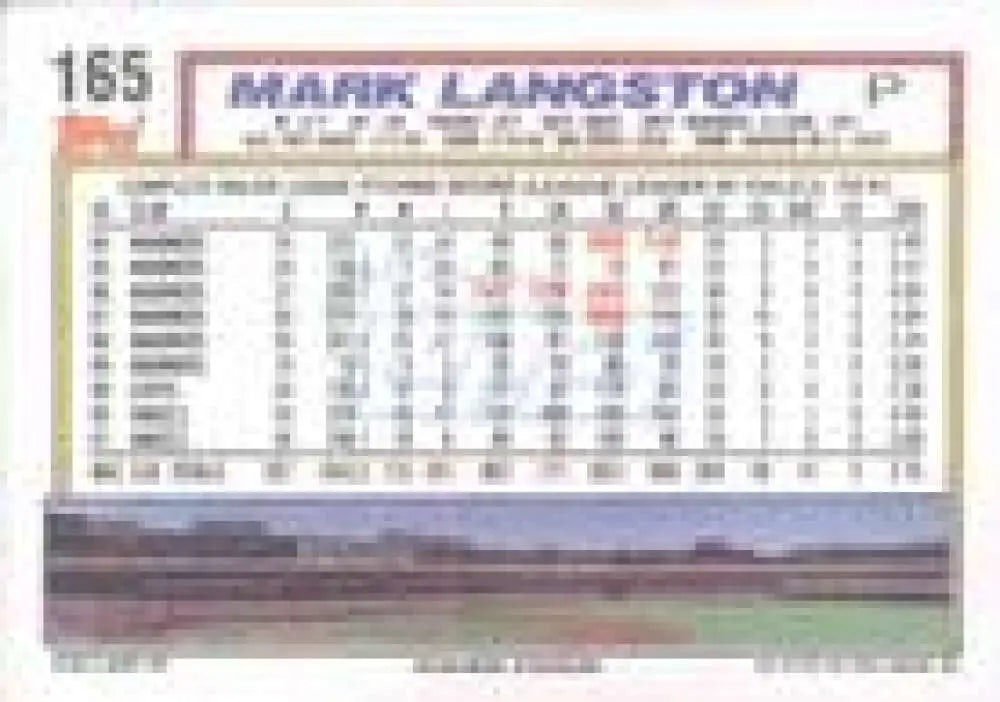 1992 Topps Micro #165 Mark Langston NM-MT California Angels Baseball Card - Baseball Card Single