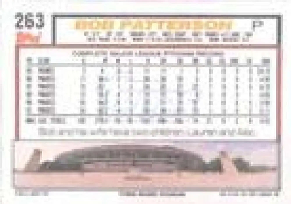 1992 Topps Micro #263 Bob Patterson NM-MT Pittsburgh Pirates Baseball Card - Baseball Card Single