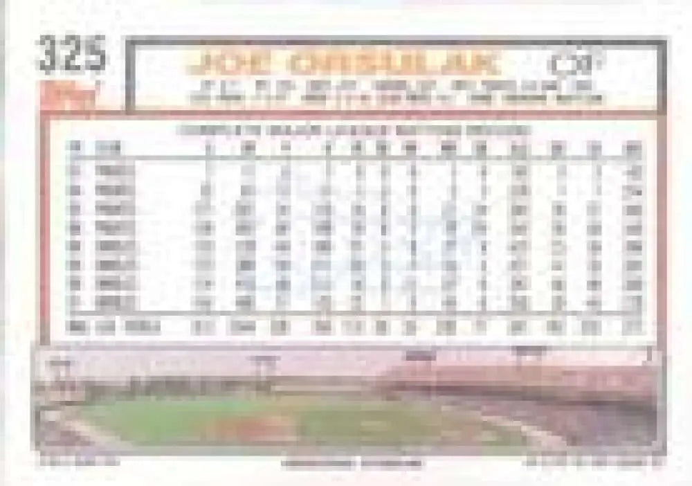 1992 Topps Micro #325 Joe Orsulak NM-MT Baltimore Orioles Baseball Card - Baseball Card Single