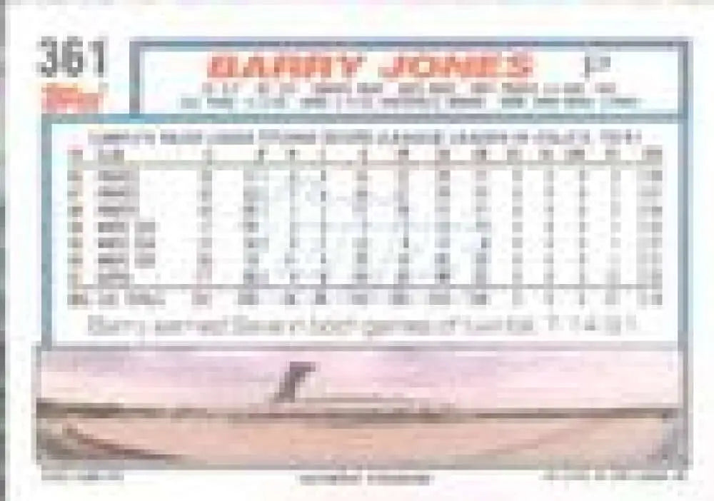 1992 Topps Micro #361 Barry Jones NM-MT Montreal Expos Baseball Card - Baseball Card Single