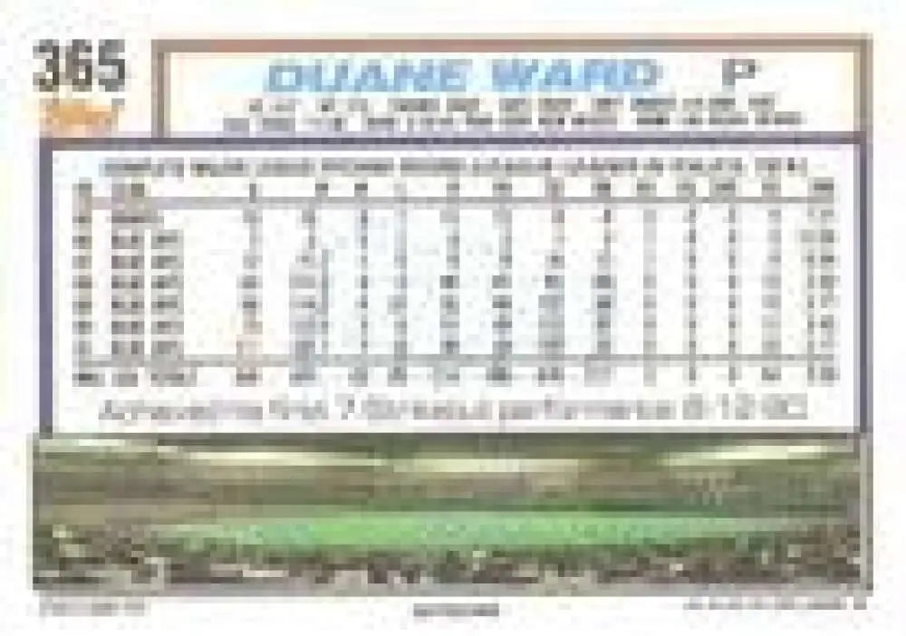 1992 Topps Micro #365 Duane Ward NM-MT Toronto Blue Jays Baseball Card - Baseball Card Single
