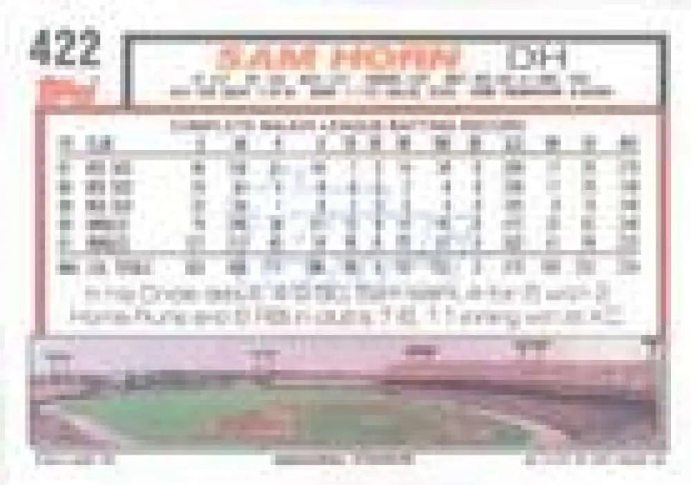 1992 Topps Micro #422 Sam Horn NM-MT Baltimore Orioles Baseball Card - Baseball Card Single