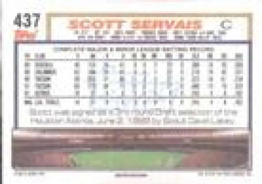 1992 Topps Micro #437 Scott Servais NM-MT Houston Astros Baseball Card - Baseball Card Single