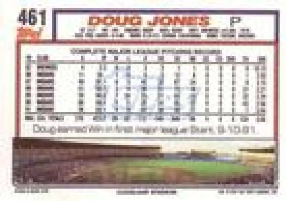 1992 Topps Micro #461 Doug Jones NM-MT Cleveland Indians Baseball Card - Baseball Card Single