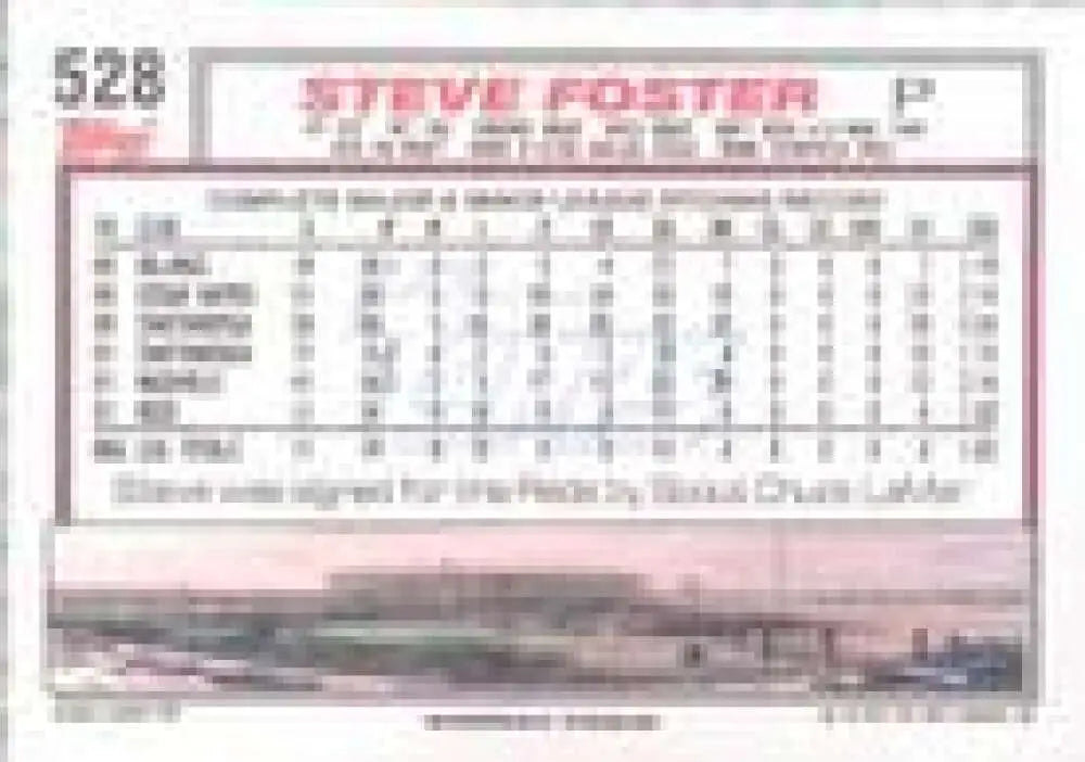 1992 Topps Micro #528 Steve Foster NM-MT RC Rookie Cincinnati Reds Baseball Card - Baseball Card Single