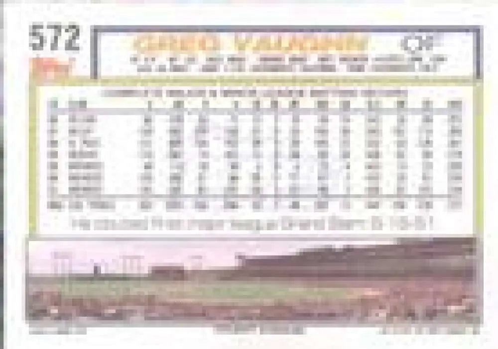1992 Topps Micro #572 Greg Vaughn NM-MT Milwaukee Brewers Baseball Card - Baseball Card Single